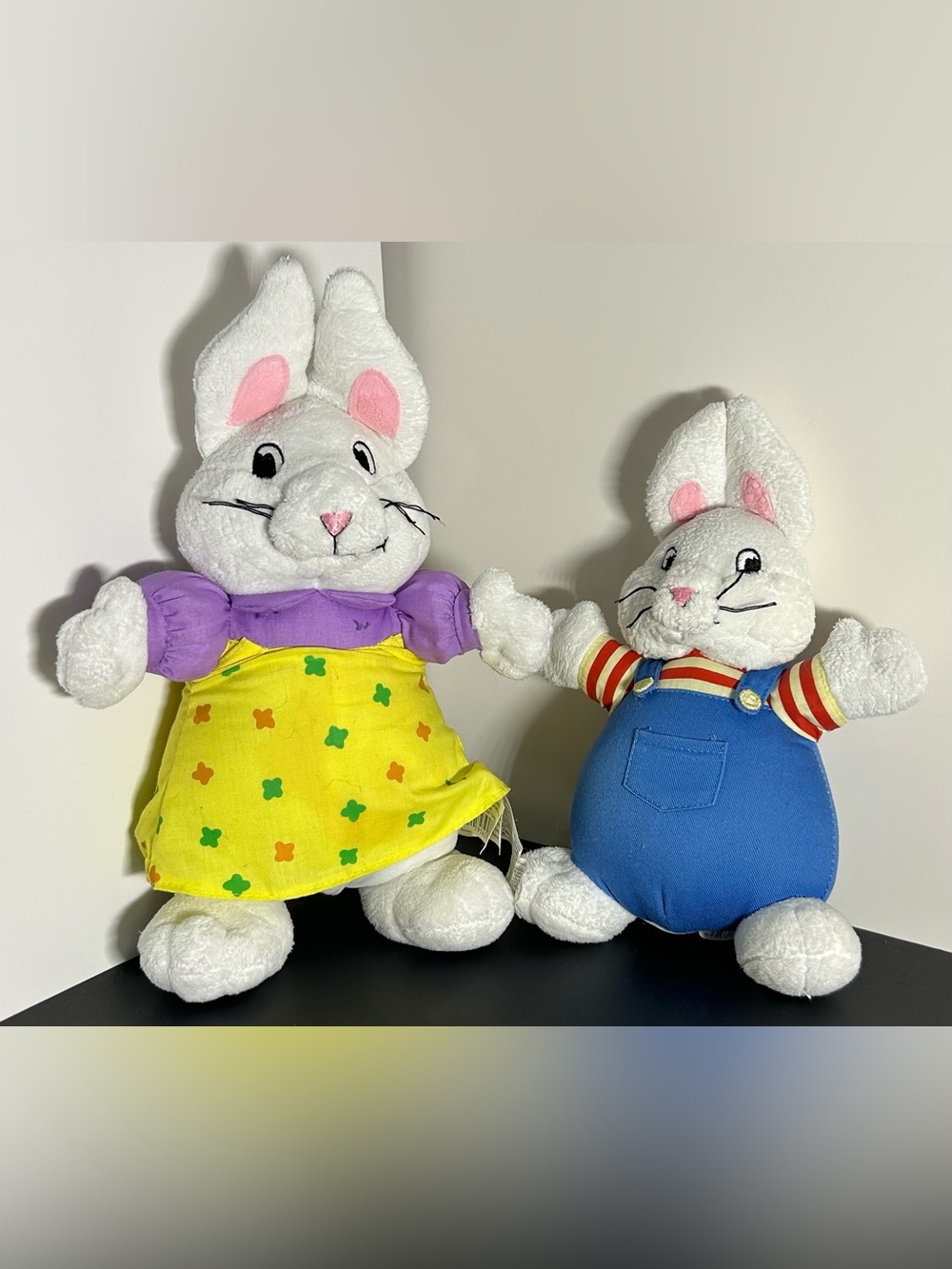 Set of Max & Ruby Plush 9in 11in Stuffed Rabbit Bunny Doll Nick Jr.